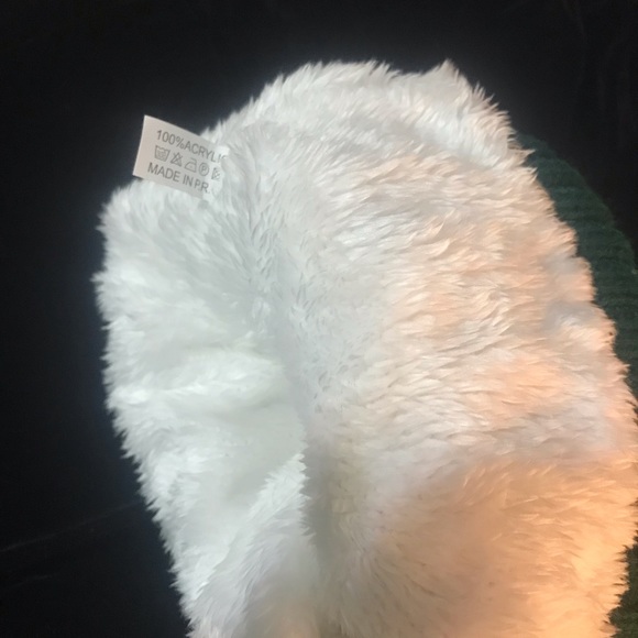 New Knit Hat with green & red stripe. - Picture 3 of 5